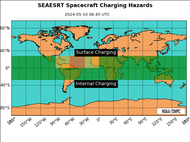 SEAESRT Spacecraft Charging Hazards plot