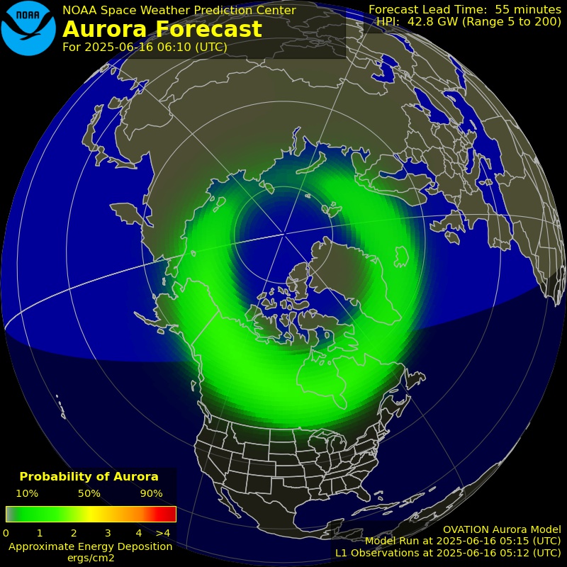 Current Northern hemispheric power input map