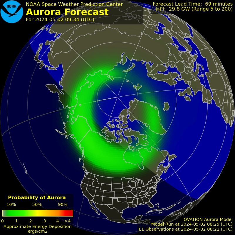 Northen Auroral Forecast Image
