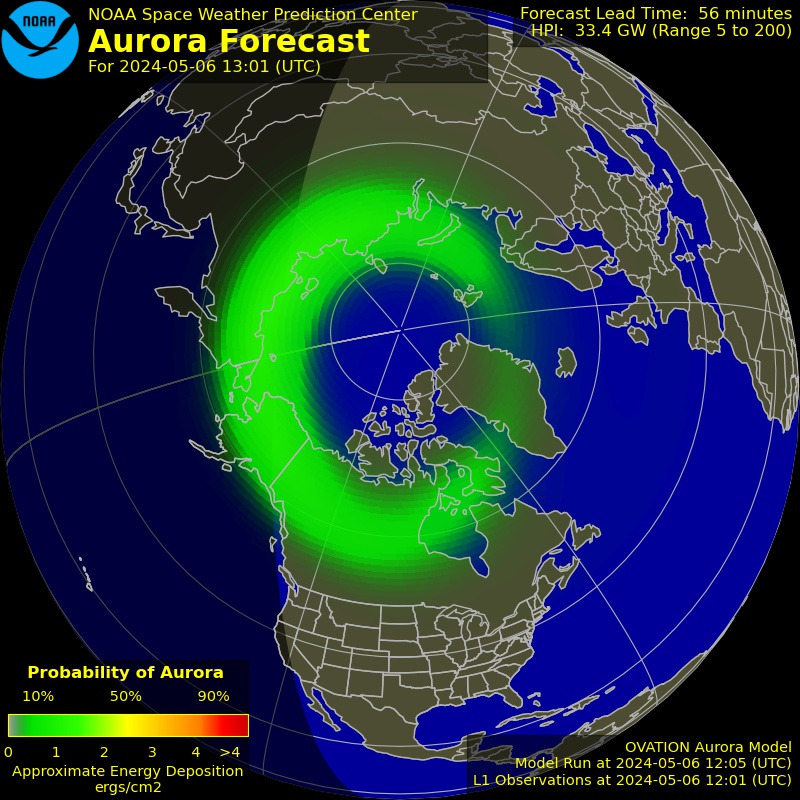 North Auroral Forecast Image