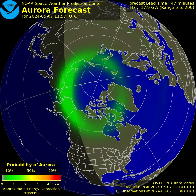 North Auroral Forecast Image