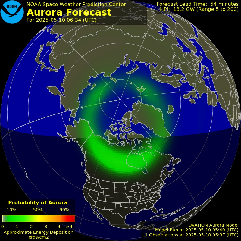 North Auroral Forecast Image