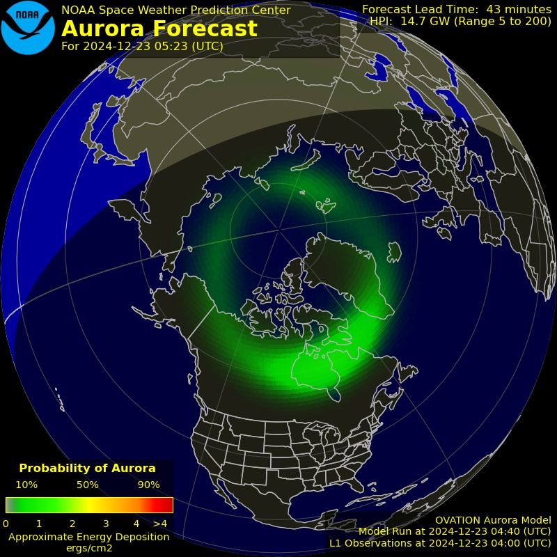 North Auroral Forecast Image