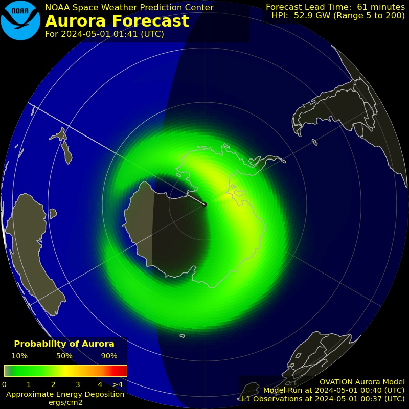 South Auroral Forecast Image