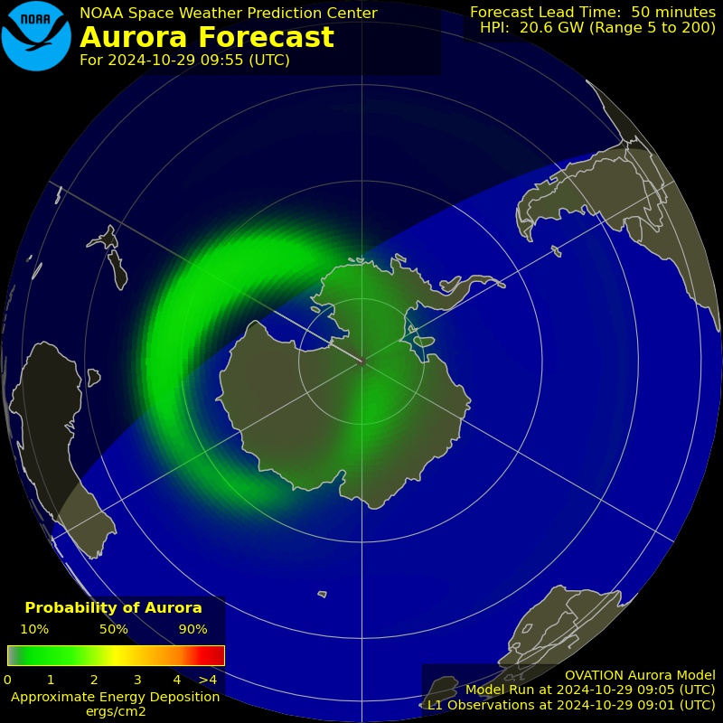 Current Southern hemispheric power input map