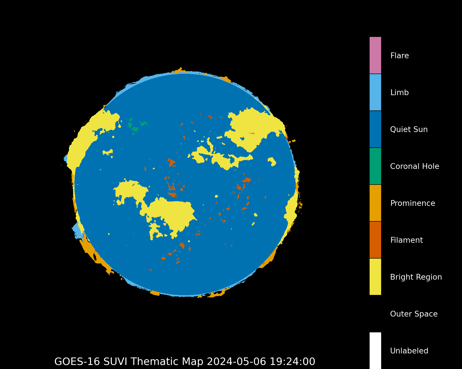 GOES-16 SUVI Thematic Map