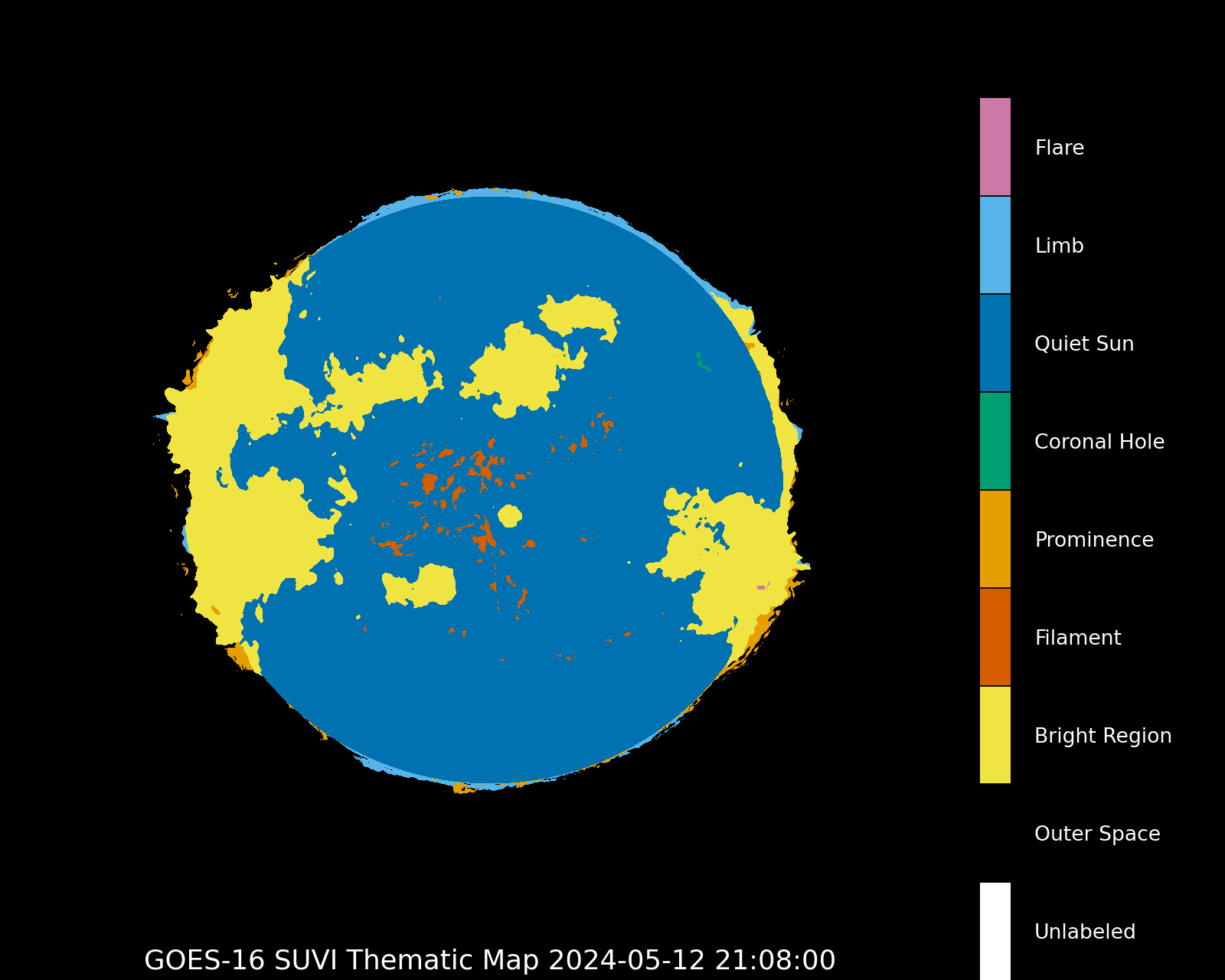 Mapa Temático GOES-16 SUVI
