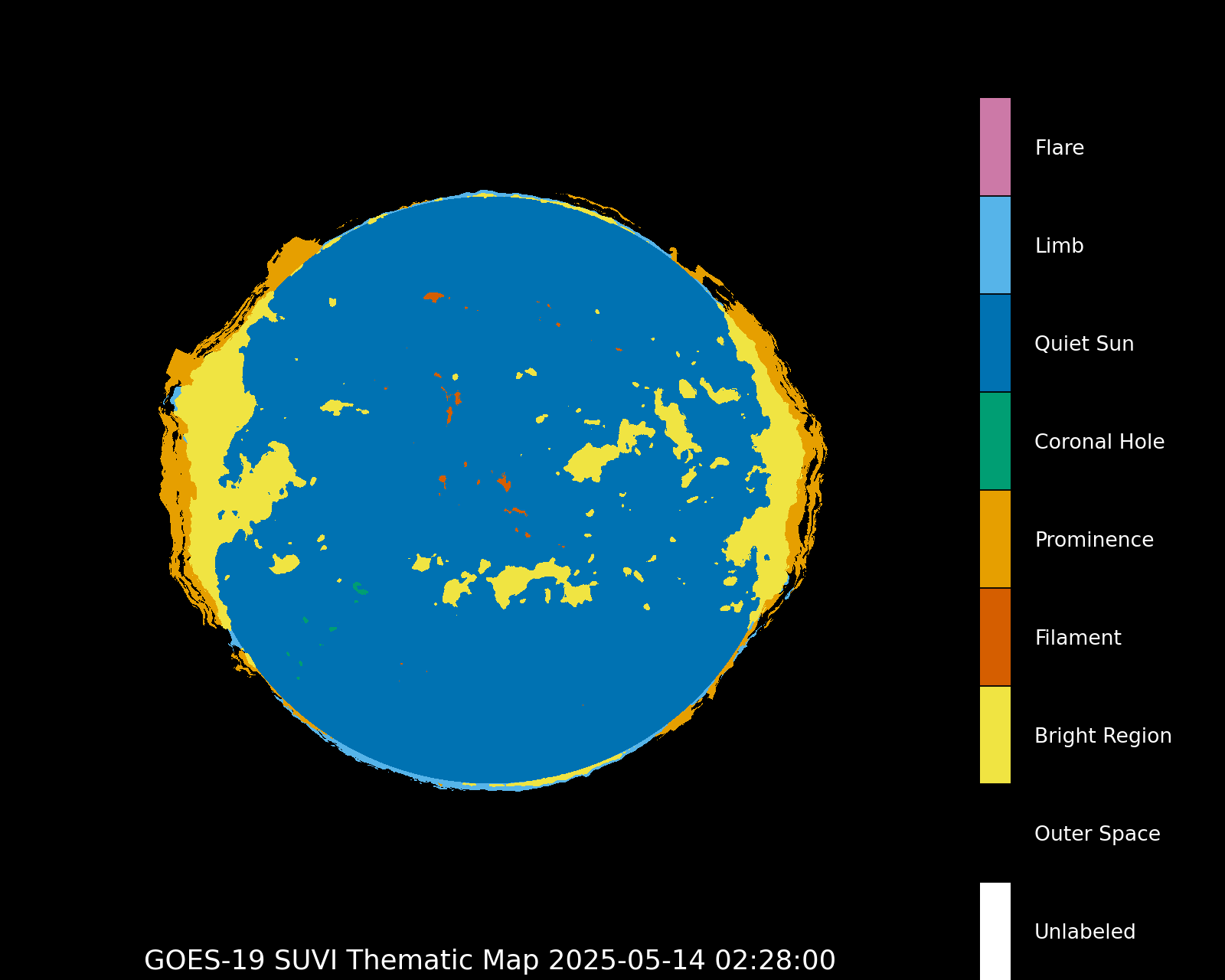 GOES-16 SUVI Thematic Map