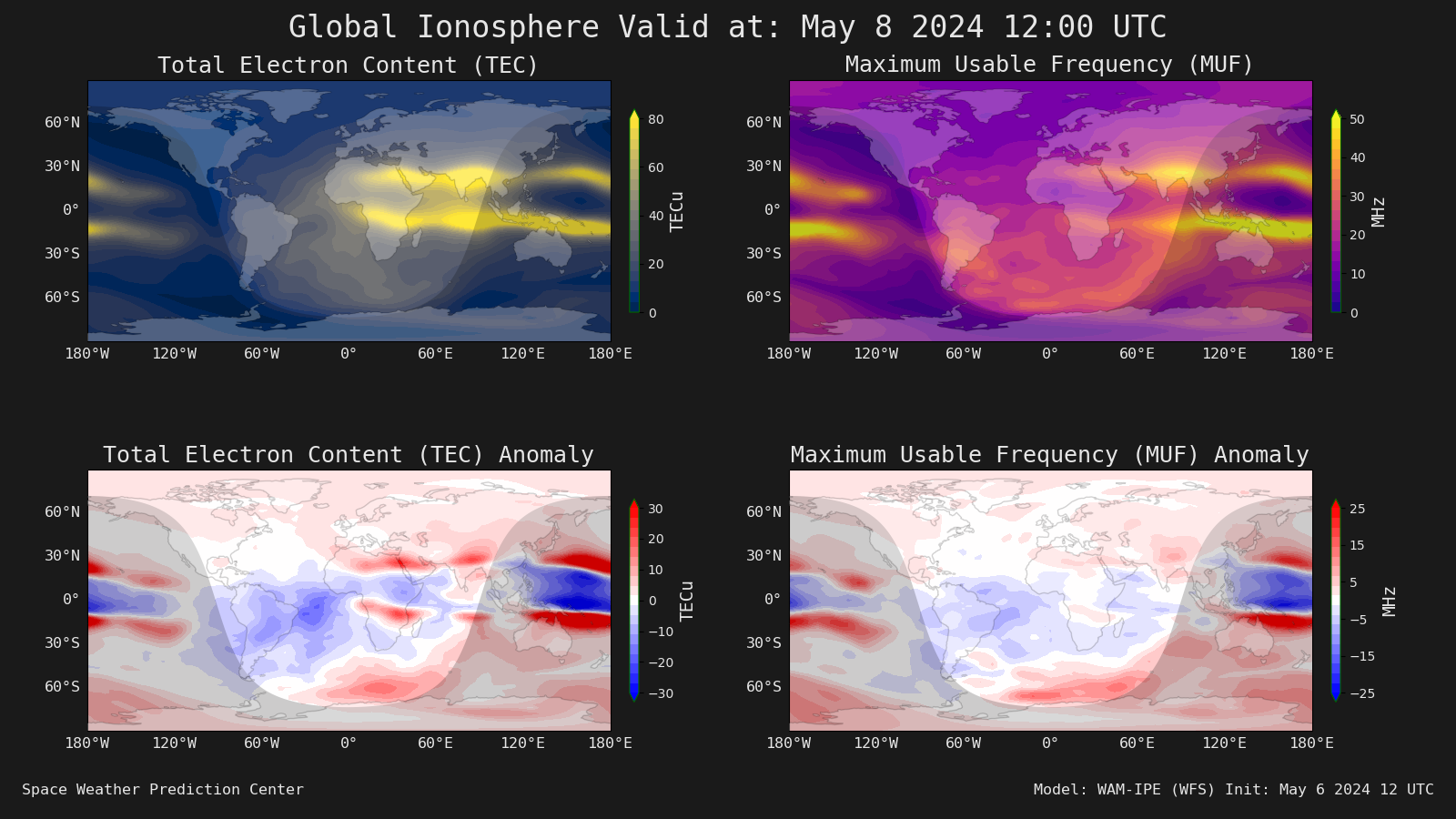 WAM-IPE Latest Ionosphere Forecast