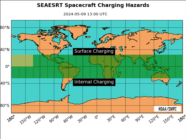 SEAESRT Spacecraft Charging Hazards plot
